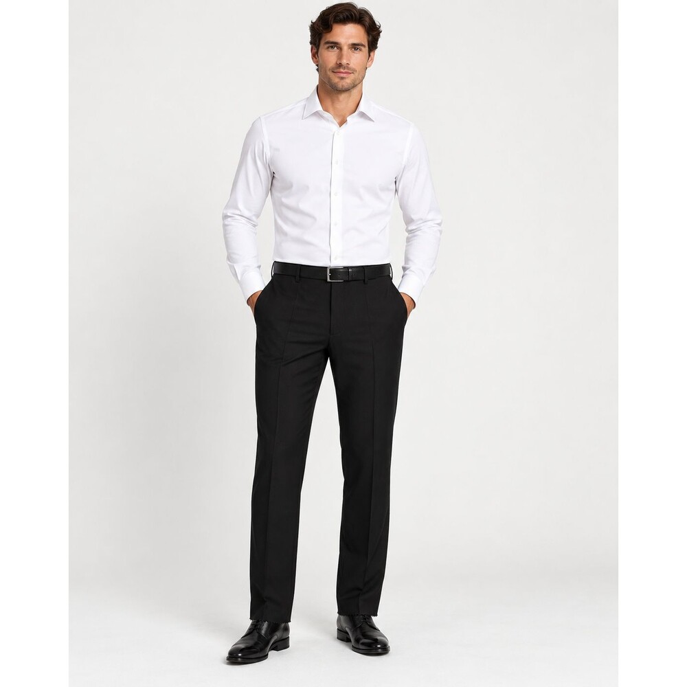 BOSS Hugo Boss Men’s Black Dress Pants 36R Wool Suit Trousers Unhemmed NWOT